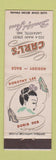 Matchbook Cover - Carl's Women's Clothes Lafayette IN girlie