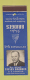 Matchbook Cover - Styles Bridge US Senator New Hampshire NH
