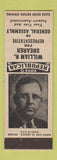 Matchbook Cover - William Shearer General Assembly Rep Carlisle PA?