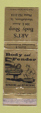 Matchbook Cover - Art's Body Shop Marshalltown IA WEAR