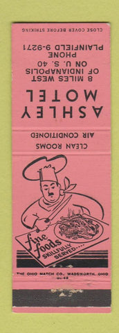 Matchbook Cover - Ashley Motel Plainfield IN