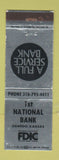 Matchbook Cover - 1st National Bank Oswego KS