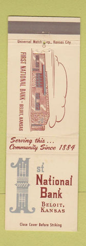Matchbook Cover - 1st National Bank Beloit KS