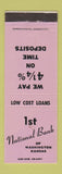 Matchbook Cover - 1st National Bank Washington KS