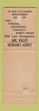 Matchbook Cover - Arkansas Valley State Bank Valley Center KS WEAR