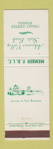 Matchbook Cover - Arkansas Valley State Bank Valley Center KS
