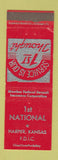 Matchbook Cover - 1st National Bank Harper KS