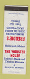 Matchbook Cover - Worster House Hallowell ME WEAR