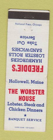 Matchbook Cover - Worster House Hallowell ME WEAR
