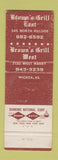 Matchbook Cover - Brown's Grill West Wichita KS WORN