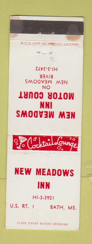 Matchbook Cover - New Meadows Inn Bath ME WEAR