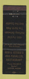 Matchbook Cover - Mim & Herbie's 45th Parallel Restaurant Dexter ME