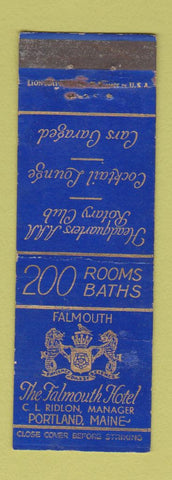 Matchbook Cover - Falmouth Hotel Portland ME POOR