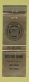 Matchbook Cover - Citizens Bank Dry Ridge KY