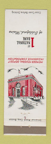 Matchbook Cover - 1st National Bank Biddeford ME