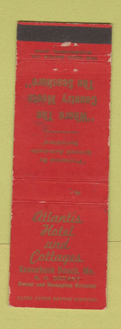 Matchbook Cover - Atlantis Hotel Cottages Kennebunk Beach ME WEAR