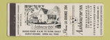 Matchbook Cover - Ashbourne Inn La Grange KY WEAR