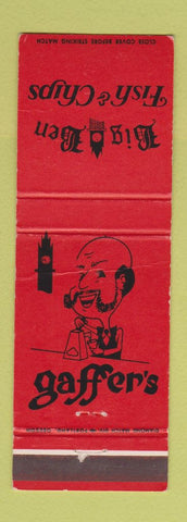 Matchbook Cover - Big Ben Fish and Chips Gaffer's Tigard Gresham OR