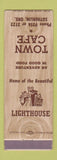 Matchbook Cover - Town Cafe Lighthouse Sutherlin OR