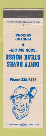 Matchbook Cover - Dirty Dave's Steak House Pinetop AZ WEAR