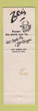 Matchbook Cover - Zula's Nogales AZ Restaurant