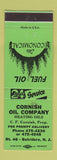 Matchbook Cover - Cornish Oil Company Belvidere NJ