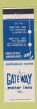 Matchbook Cover - Gate Way Motor Inns Raritan Secaucus NJ