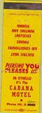 Matchbook Cover - Cabana Motel Othello CA? Wear