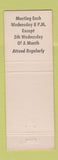 Matchbook Cover - Elks Lodge Carmichael CA
