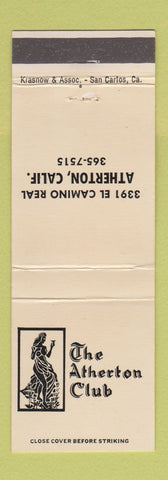 Matchbook Cover - Atherton Club CA