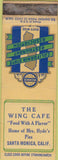 Matchbook Cover - Wing Cafe Santa Monica CA