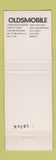 Matchbook Cover - 1974 Oldsmobile Cates Motor Madisonville KY