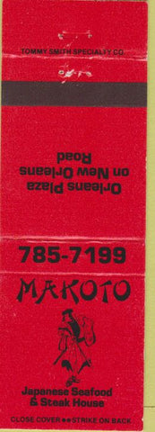 Matchbook Cover - Makoto Japanese Steak New Orleans LA girlie