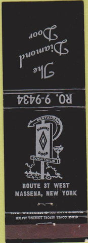 Matchbook Cover - The Diamond Door Massena NY