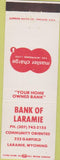 Matchbook Cover - Bank of Laramie WY