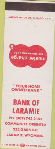 Matchbook Cover - Bank of Laramie WY