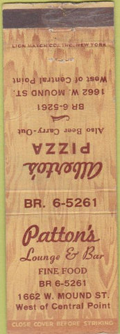 Matchbook Cover - Patton's Lounge Central Point