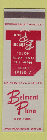 Matchbook Cover - Belmont Plaza Hotel New York City