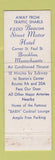 Matchbook Cover - 1200 Beacon Street Motor Hotel Brookline MA WEAR