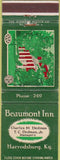 Matchbook Cover - Beaumont Inn Harrodsburg KY