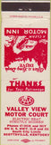Matchbook Cover - Valley View Motor Court Scottsville KY