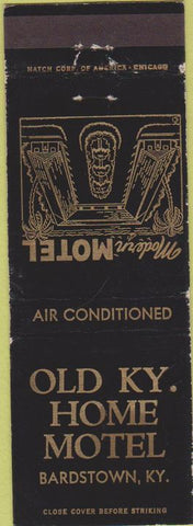 Matchbook Cover - Old KY Home Motel Bardstown KY