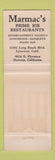 Matchbook Cover - Marmac's Restaurant Downey Lynwood CA