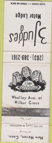 Matchbook Cover - 3 Judges New Haven CT WORN