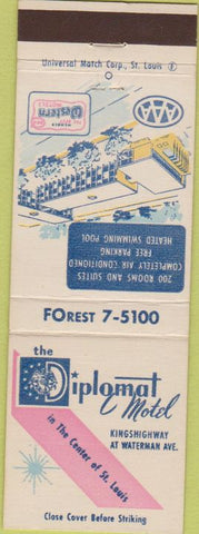 Matchbook Cover - Diplomat Motel St Louis MO