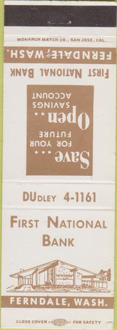 Matchbook Cover - First National Bank Ferndale WA