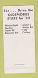 Matchbook Cover - 1964 Oldsmobile Starfire Sycamore IL 30 Strike