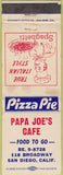Matchbook Cover - Papa Joe's Cafe San Diego CA