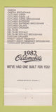 Matchbook Cover - 1982 Oldsmobile Degler Chevrolet Hamburg PA 30 Strike