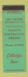 Matchbook Cover - Cottage Inn Muskegon MI POOR STRIKER